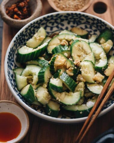 Traditional Chinese cucumber salad