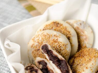 Sticky Rice Cake with Red Bean Paste | Omnivore's Cookbook