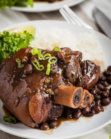 Braised Pork Shank with Black Beans - an easy one-dish meal that requires very little active cooking time and ensures the best flavor. | www.nrtjwh.eu.org