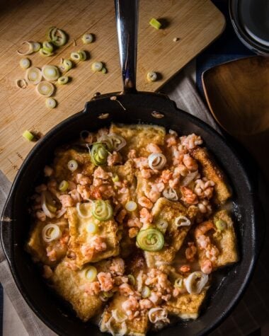 Braised Crispy Tofu with Shrimp - Learn the single trick to creating the most flavorful tofu ever! | www.nrtjwh.eu.org