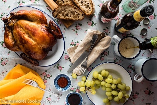 This Cantonese roast chicken tastes even better than one at a good restaurant. The skin is truly crispy and the meat so moist and tender. Want to to cook a perfect Asian style chicken in the oven? Look no further!| www.nrtjwh.eu.org