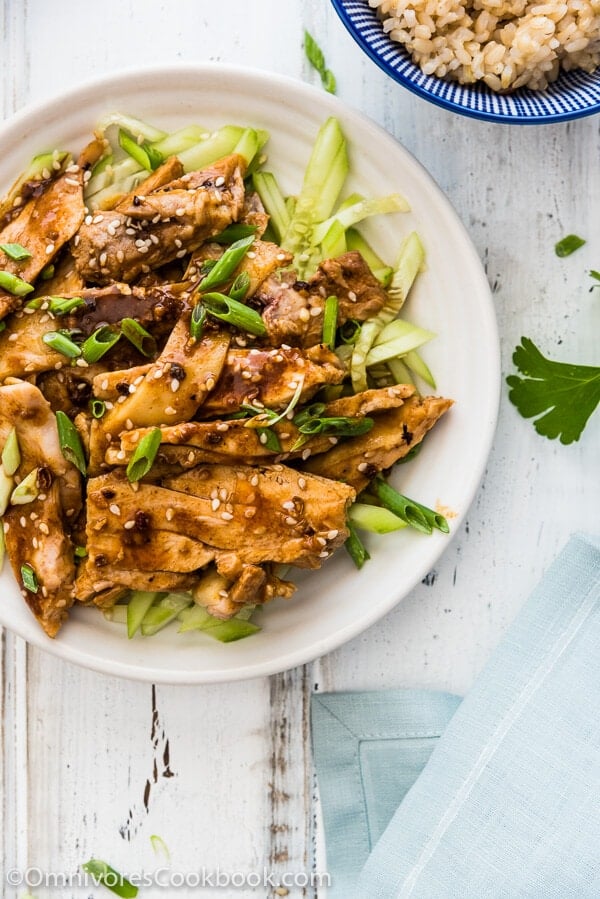 Sichuan Chicken with Spicy Sesame Sauce (怪味鸡) - It is served with a numbing, spicy, nutty sauce that is addictively tasty. It may look plain, but it will blow your mind with a single bite. | www.nrtjwh.eu.org