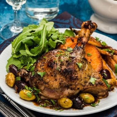 Mediterranean Slow Roast Duck - This slow roast duck features very tender meat, super crispy skin (just like confit), and a sumptuous olive sauce. It will take quite some time and effort to cook, but it&rsquo;ll definitely be a highlight on your dinner party&rsquo;s menu. | www.nrtjwh.eu.org