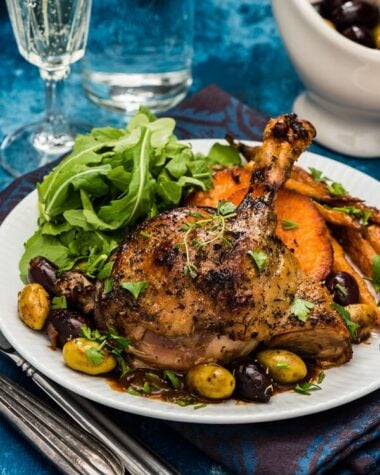 Mediterranean Slow Roast Duck - This slow roast duck features very tender meat, super crispy skin (just like confit), and a sumptuous olive sauce. It will take quite some time and effort to cook, but it&rsquo;ll definitely be a highlight on your dinner party&rsquo;s menu. | www.nrtjwh.eu.org