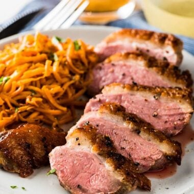 Pan Seared Duck Breast with Persimmon Grapefruit Sauce - With this combination you can create a luxurious fine dining experience in just 30 minutes | www.nrtjwh.eu.org