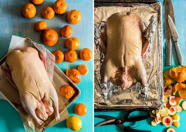 The Best Slow Roast Duck (A recipe from a chef) - The duck is stuffed with citrus, then slow cooked until the meat is falling off the bones and the skin perfectly crisped. | www.nrtjwh.eu.org