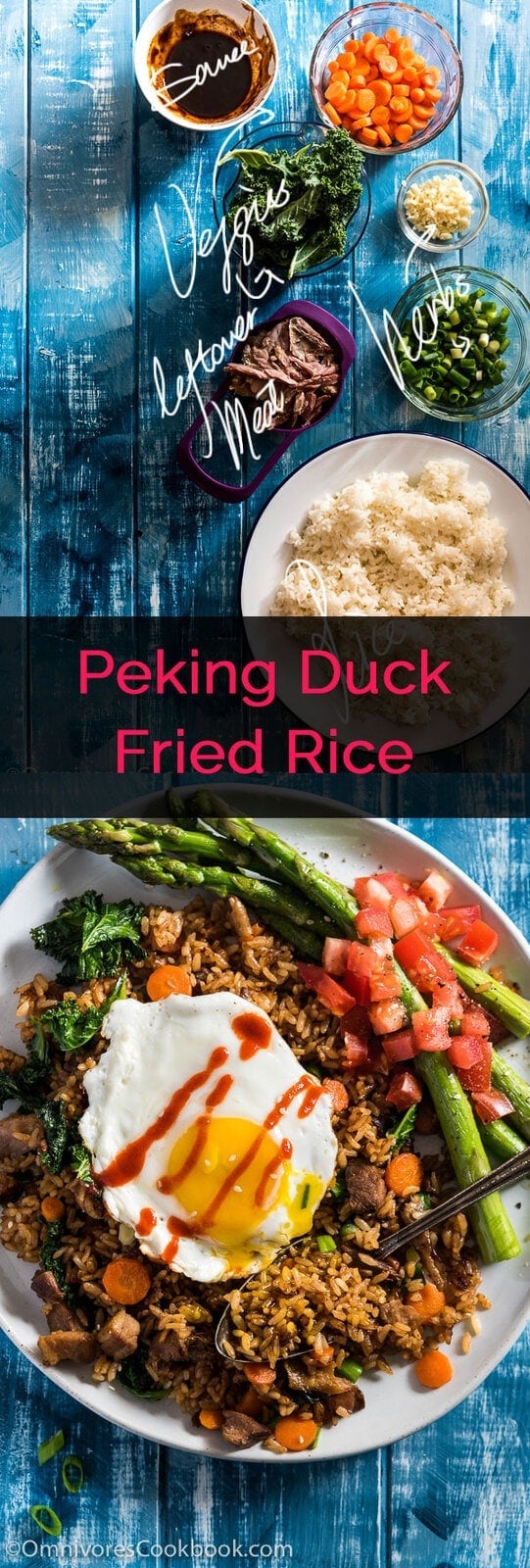 Peking duck fried rice tastes way better than takeout. Let me tell you a secret - you don’t need duck meat or a wok to cook this. | www.nrtjwh.eu.org