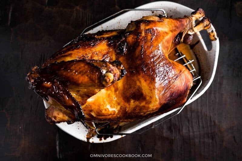 A marinade that is so much better than your average brining mixture. It creates the juiciest turkey that is extra flavorful and crispy on all sides.