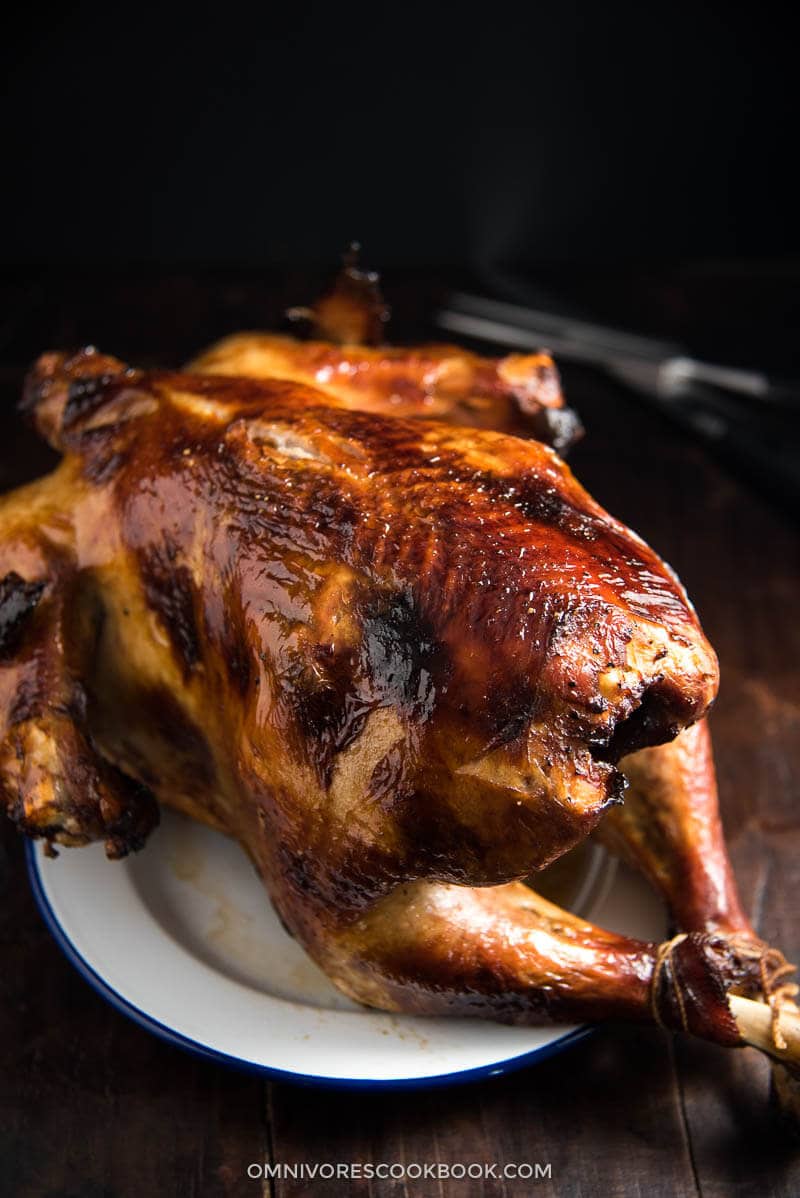 A marinade that is so much better than your average brining mixture. It creates the juiciest turkey that is extra flavorful and crispy on all sides.