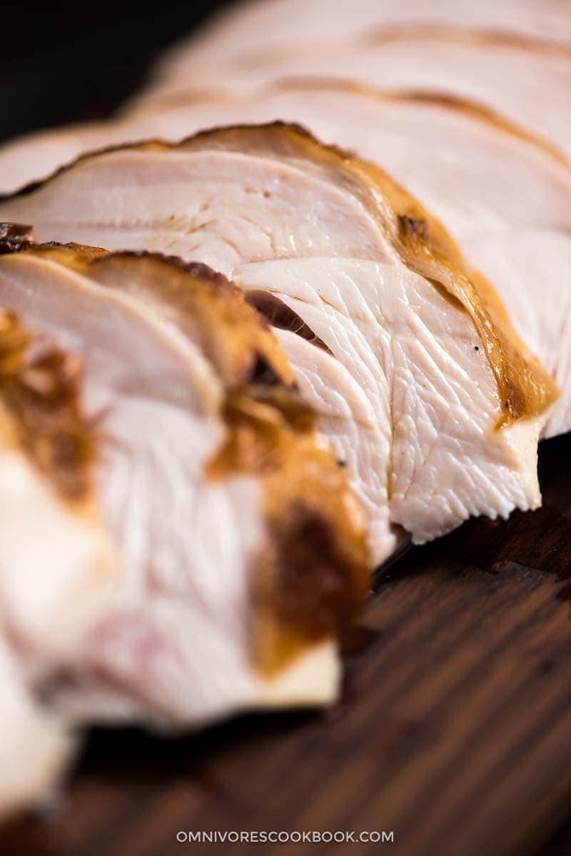 A marinade that is so much better than your average brining mixture. It creates the juiciest turkey that is extra flavorful and crispy on all sides.