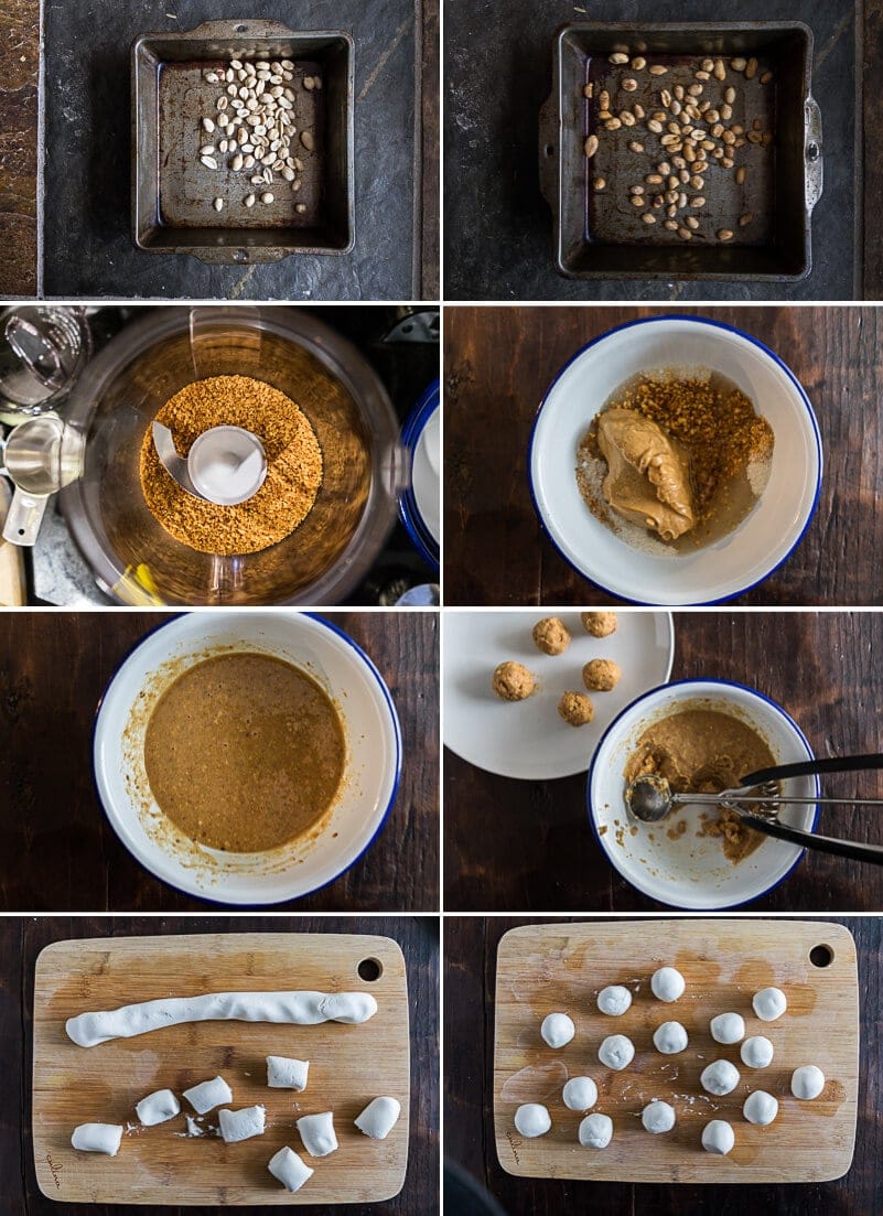 Tang Yuan (Sweet Rice Balls with Peanut Butter Fillings) Cooking Process