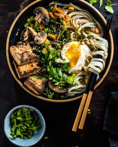 Chinese Vegetarian Noodle Soup (中式素汤面) | Vegan Adaptable | Gluten Free Adaptable | Asian Food