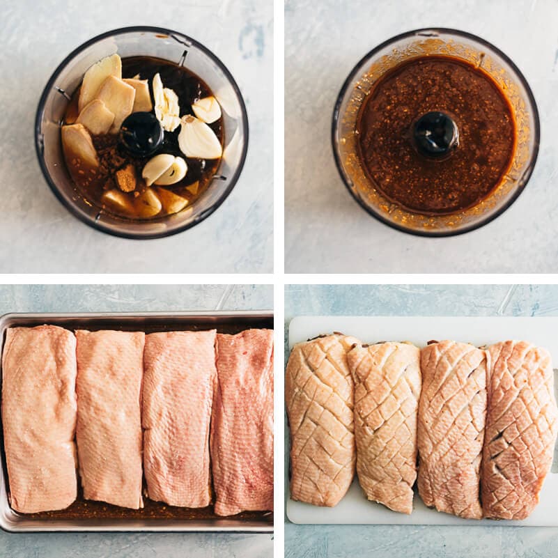 Crispy Chinese Duck Breast Cooking Process