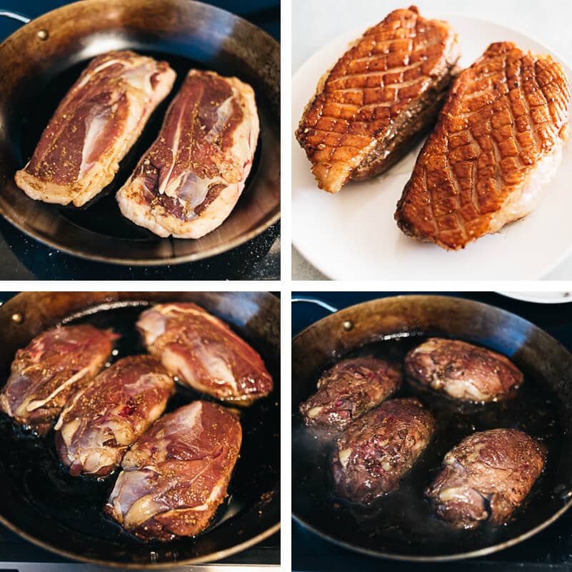 Crispy Chinese Duck Breast Cooking Process