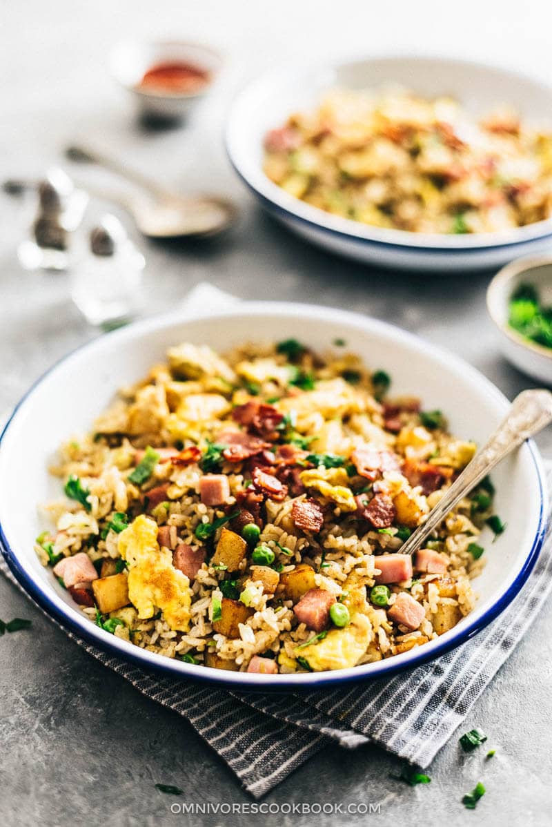 Potato Fried Rice | Easy | Potato | Recipes | Chinese | Asian | Healthy | With Egg | Ham | Pork | Bacon | Better Than Take Out | Simple | How to Make | Stir Fry