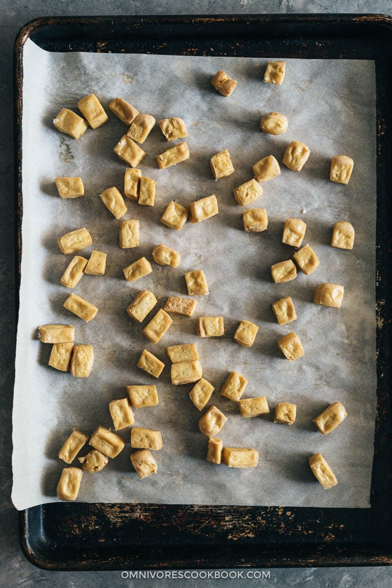  Crispy Tofu with Garlic Sauce (without Deep-Frying) | Chinese | recipes | vegan | vegetarian | gluten free | plant based | baked | healthy | easy | Asian