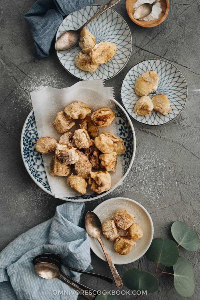A lighter Asian-style banana fritter that is less calorie-dense and still satisfies your sweet tooth.