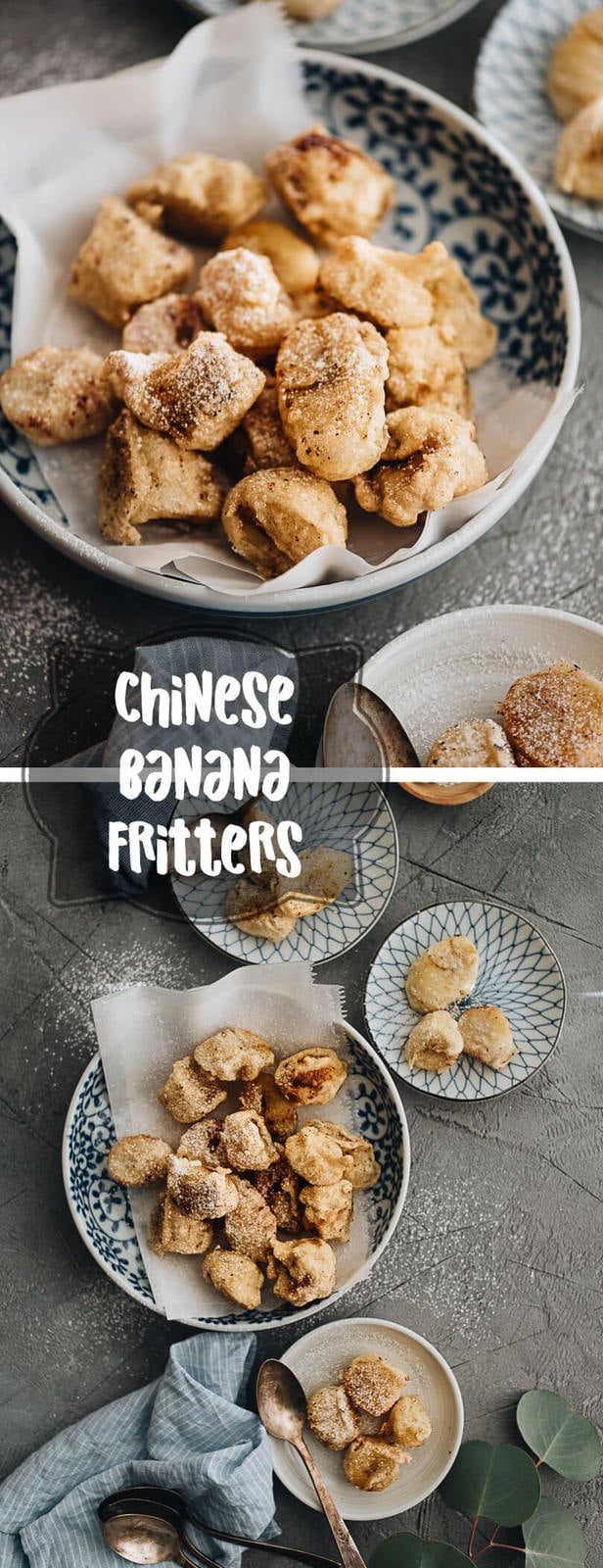 A lighter Asian-style banana fritter that is less calorie-dense and still satisfies your sweet tooth. {Vegan Adaptable}