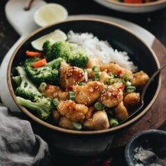 Thai Sweet Chili Chicken - An easy recipe that tastes even better than the takeout version, is fast to cook for your weekday dinner, and is healthier! {Gluten free adaptable}