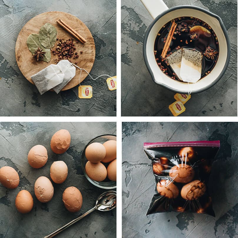 Chinese Tea Eggs (w/ Soft and Hard Boiled Eggs, 茶叶蛋) - Make delicious marbled eggs that are bursting with flavor. {Gluten Free adaptable} Chinese Tea Eggs step by step pictures