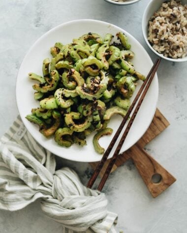 Stir fried bitter melon with fermented black beans