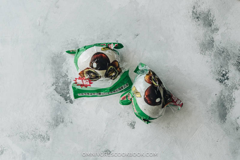 Whole century eggs (thousand year egg) in package