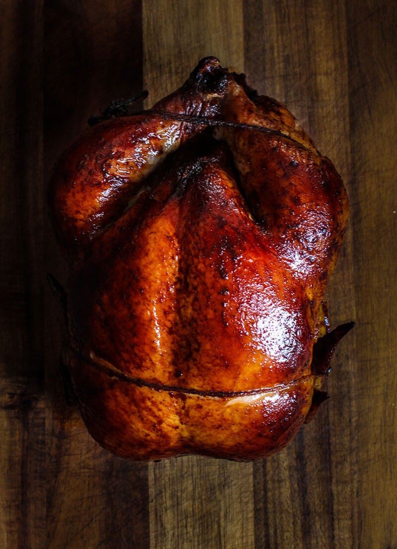 Oven Roasted Peking Chicken - A cross between a roasted chicken and Peking duck, this recipe is for days when you have that craving for peking duck but chicken is all you have to work with. Oven roasted Peking chicken whole chicken