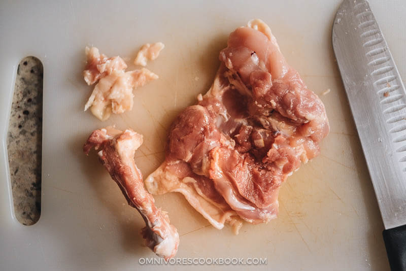 Deboned chicken thigh
