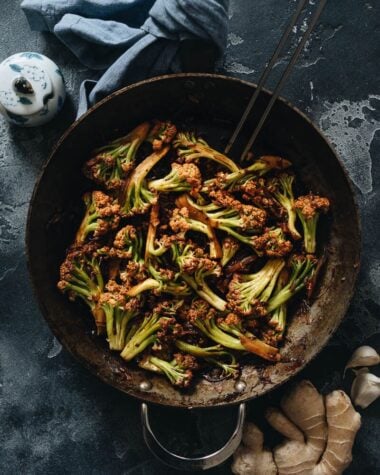 Homemade Chinese cauliflower stir fry