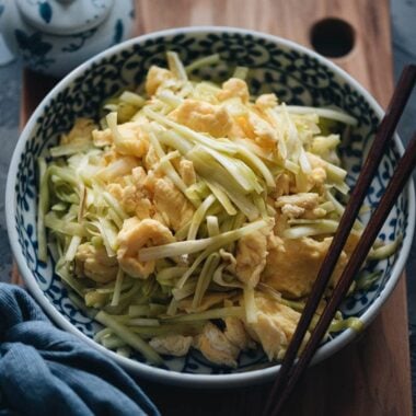 Homemade yellow chives and eggs stir fry