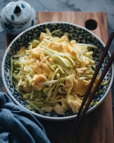 Homemade yellow chives and eggs stir fry