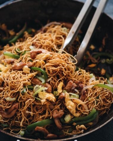 Hokkien noodles close-up