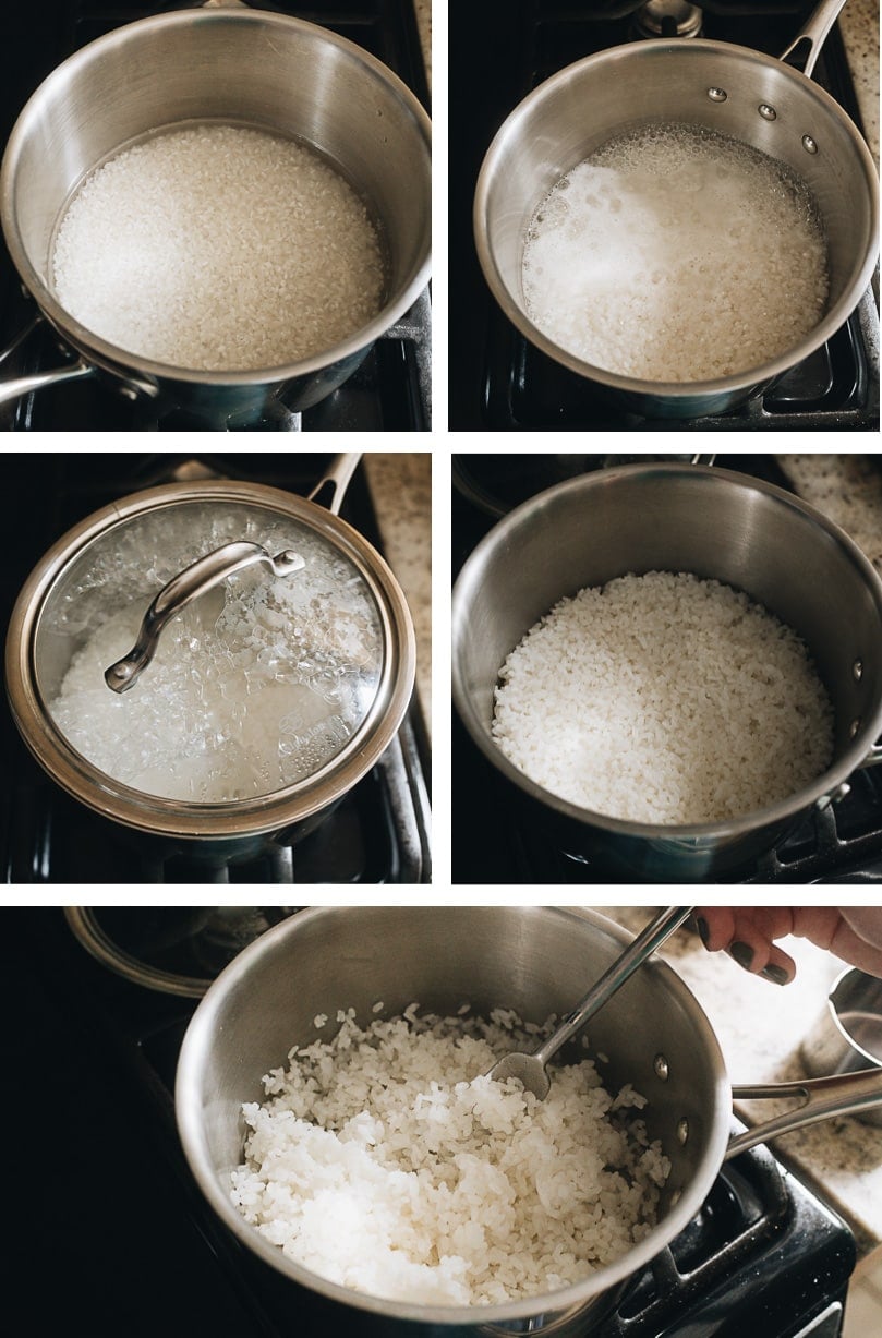 How to Cook Rice - The Ultimate Guide | In this guide, you will find detailed information on how to cook short grain, medium grain, long grain, and jasmine rice in a rice cooker, on the stove top, or in an Instant Pot. I also included the rice-water ratios and a cooking time chart, plus notes on how to adjust the texture of white rice, storage, and more! How to cook rice on stovetop