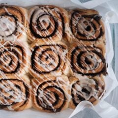 Soft Cinnamon Rolls with Sesame | Easy homemade cinnamon rolls made with a Japanese milk bread formula to create an airy, fluffy texture with a crispy crust, stuffed with cinnamon sugar and a buttery sesame paste. Using a mixer, they&rsquo;re easy to put together and the result is better than Cinnabon. Cooking video is included