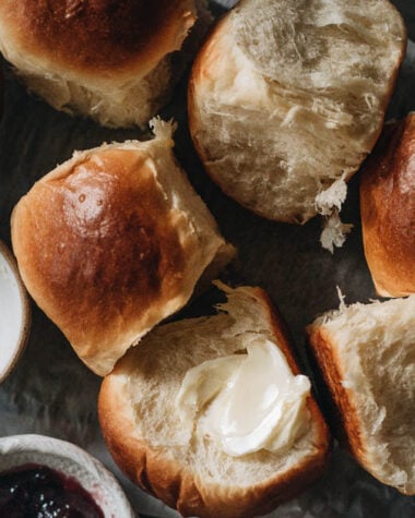 Easy Milk Bread Rolls | Make Hokkaido style milk bread rolls with this simple recipe. These milk bread rolls are super soft, airy, moist, and slightly sweet. They&rsquo;re very easy to put together and hold up well when made ahead. They&rsquo;re perfect for your holiday dinner party and simple enough to make as an everyday recipe.