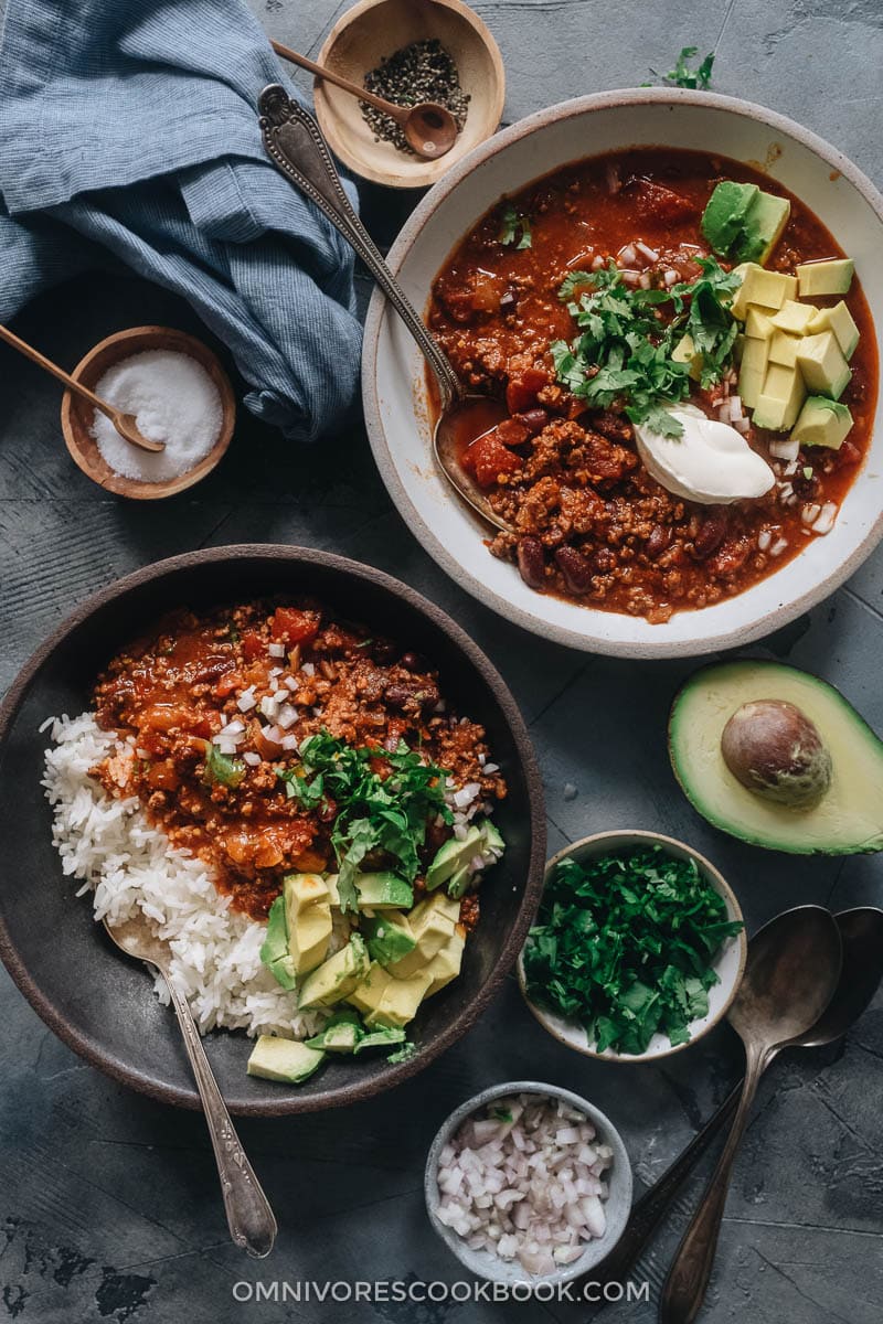 Chinese Chili (Sichuan Style) | Make a hearty pot of chili using Sichuan ingredients to create a super rich and deep umami while keeping the essence of a traditional chili. The recipe teaches you how to make a flavorful chili paste, but you can also use chili powder to make the recipe super easy. Sichuan style Chinese chili