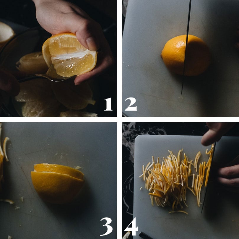 Easy Citron Tea | Sharing an easy citron tea that mimics the flavor and texture of the traditional Korean Yuja Cha but uses meyer lemons instead of yuzu. It has all the essentials of Yuja Cha, but uses an easier-to-source and cheaper ingredient. It’s a perfect winter drink that will warm your soul. It’s also very pretty and makes a great edible holiday gift. {Vegan, Gluten-Free} How to prepare lemon to make tea