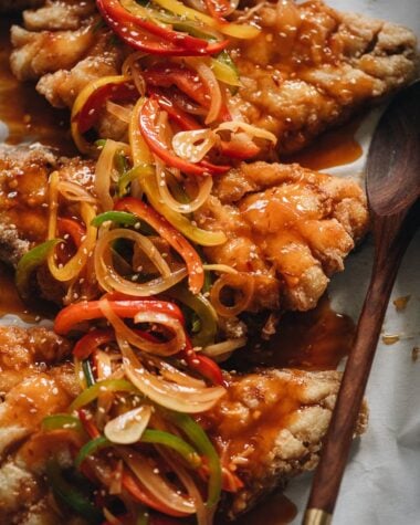Fried fish with sweet and sour sauce