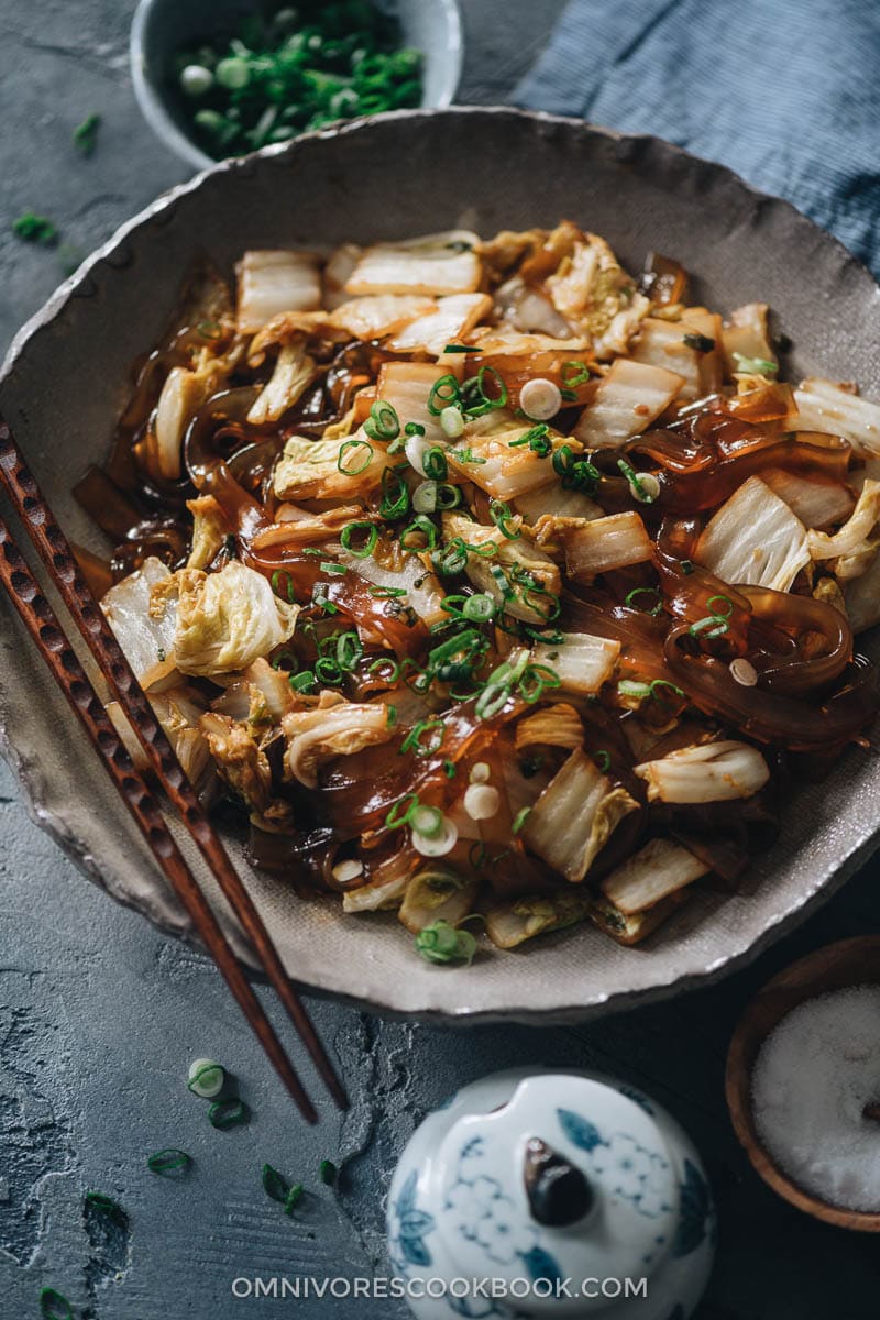 Chinese napa cabbage with glass noodles