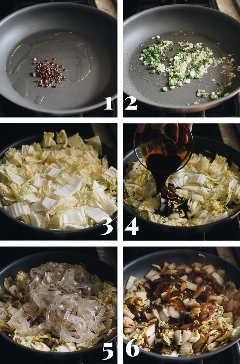 Chinese napa cabbage cooking step-by-step