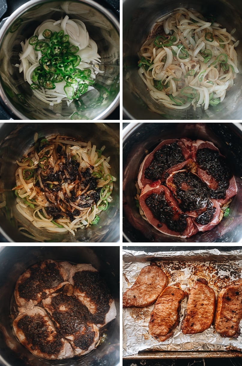 Cooking pork chops in Instant Pot step-by-step