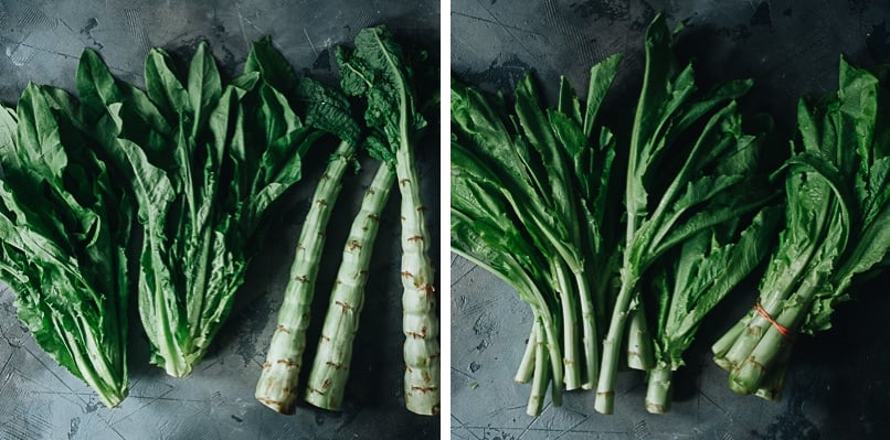 Celtuce stem vs. young celtuce