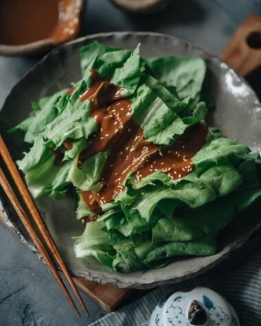 Chinese celtuce leaves salad