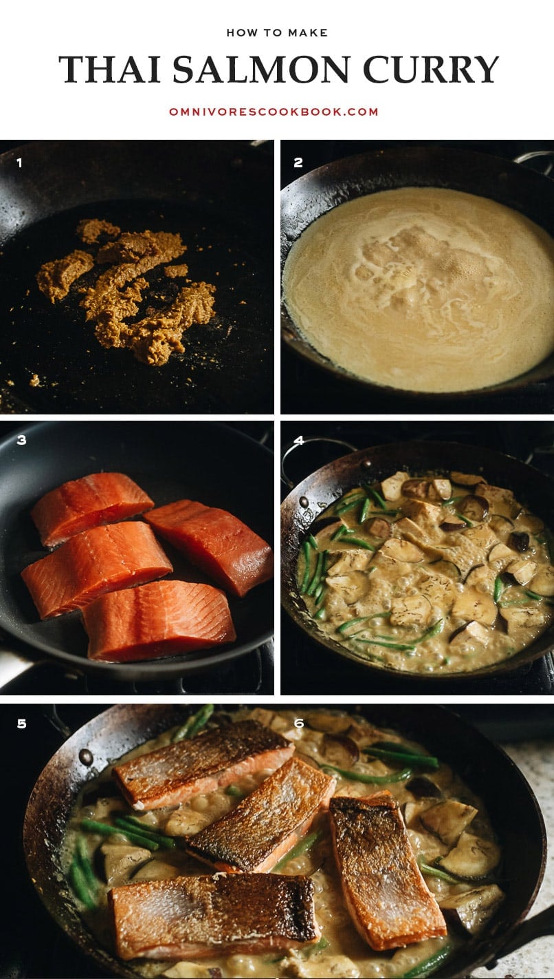 How to make Thai salmon curry step-by-step
