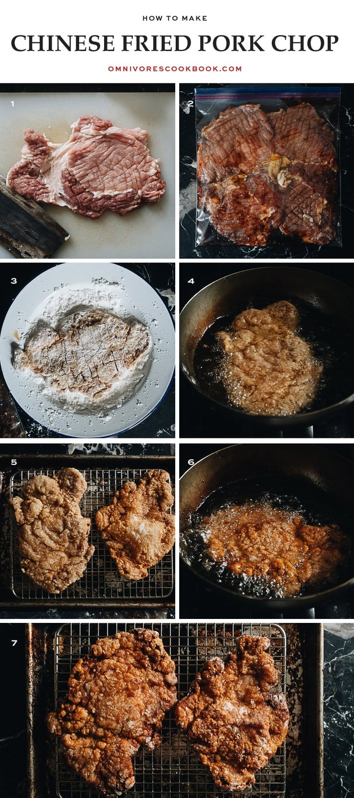 How to make Chinese fried pork chops step-by-step