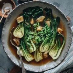Try this truly Chinese-style bok choy soup for a uniquely savory and flavorful way to enjoy more vegetables with your dinner. {Gluten-Free, Vegan}