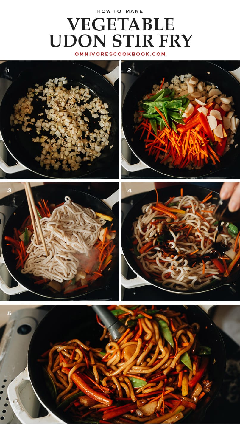Vegan udon stir fry
