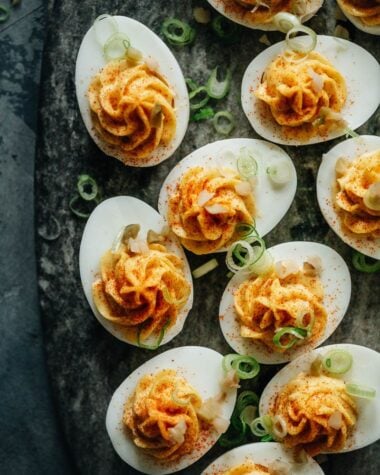 Chinese style deviled eggs