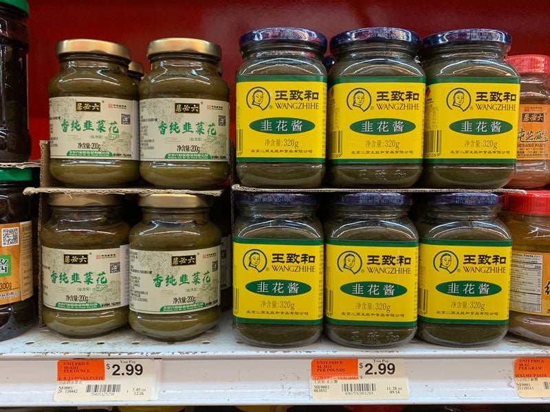 Chinese leek flower sauce in package
