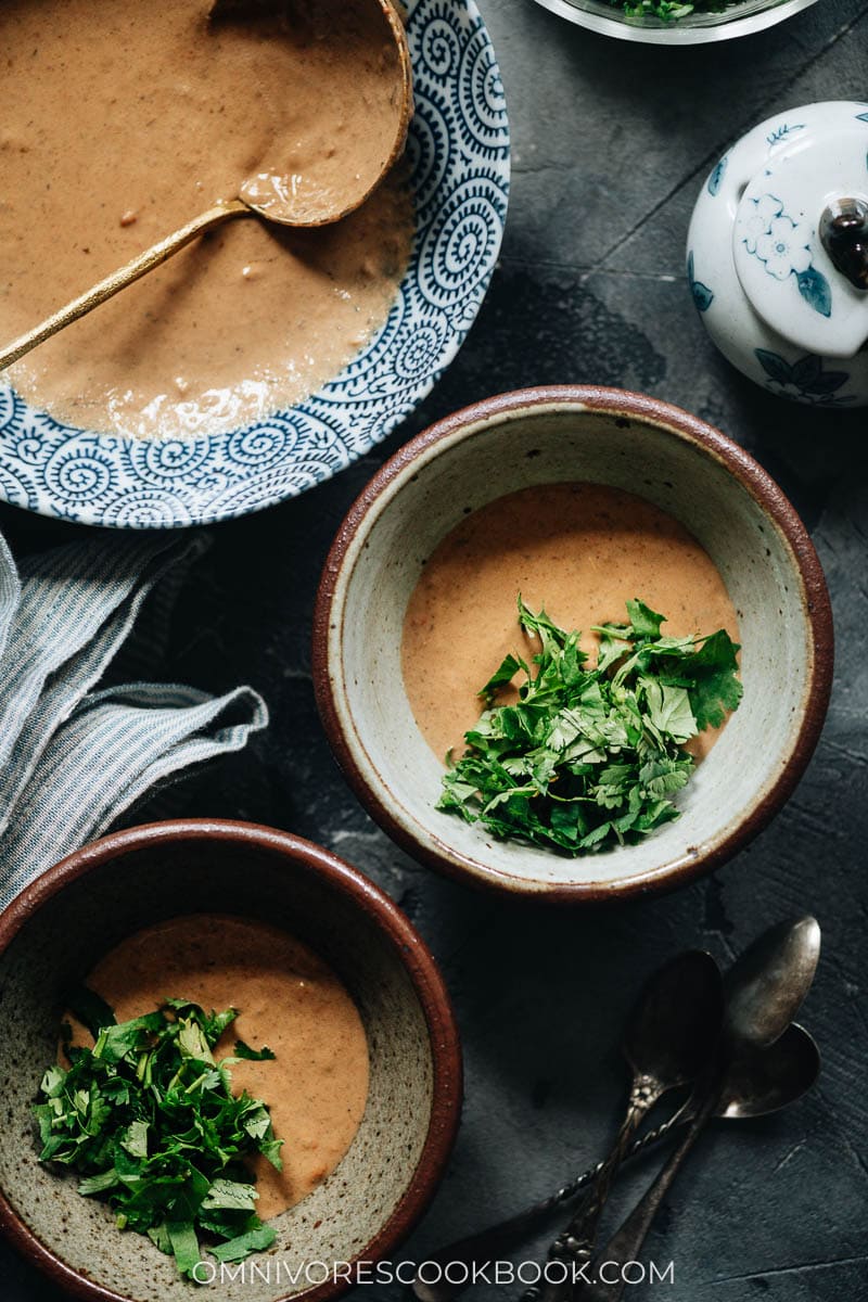 Sesame based hot pot dipping sauce